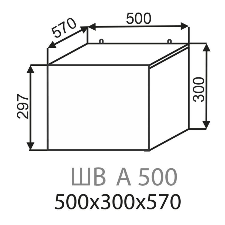 Шкаф Франсуаза Верхний ШВА 500 (без ручек) (мдф милк софт)